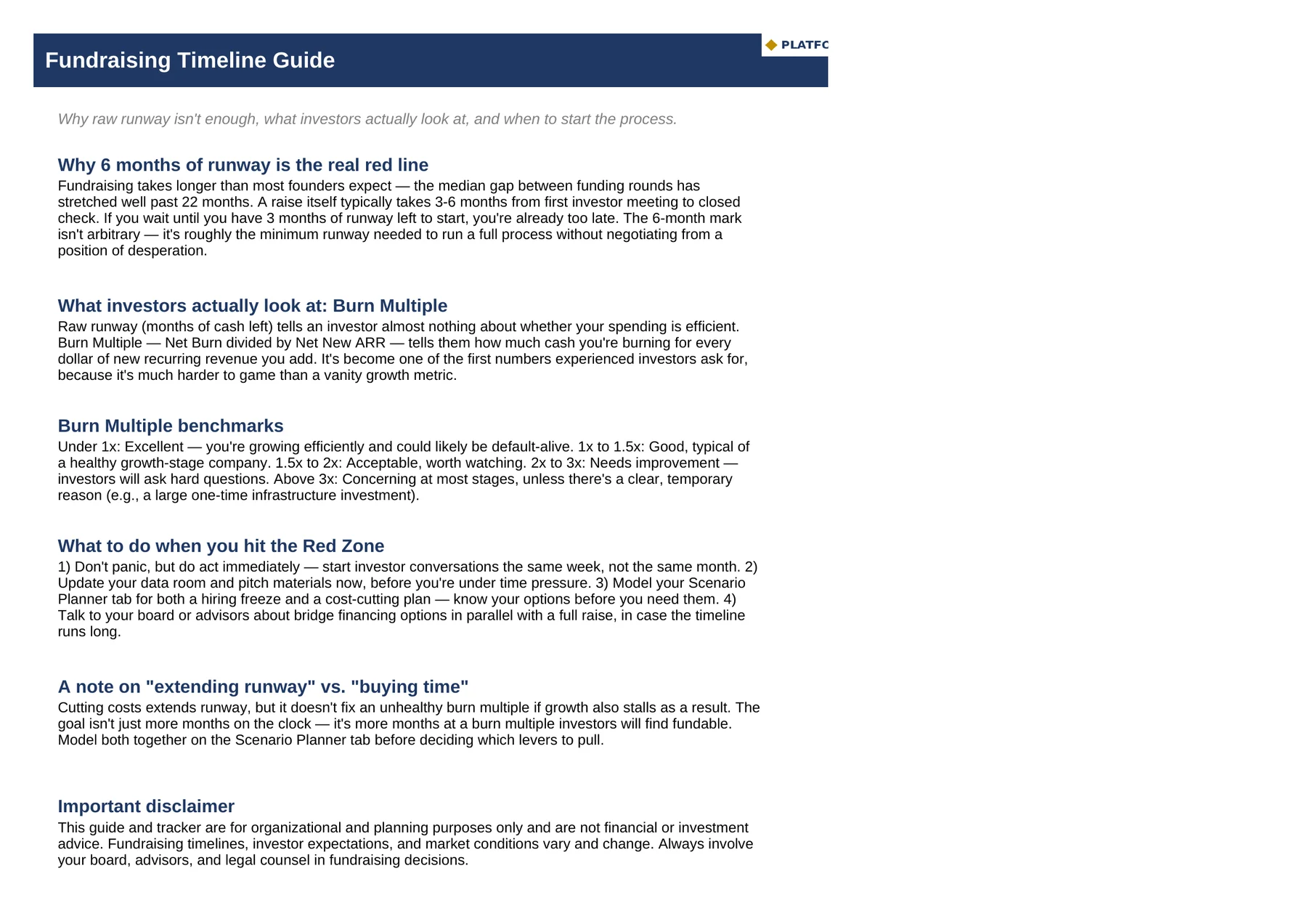 The Startup Burn Rate & Runway Tracker — Guide